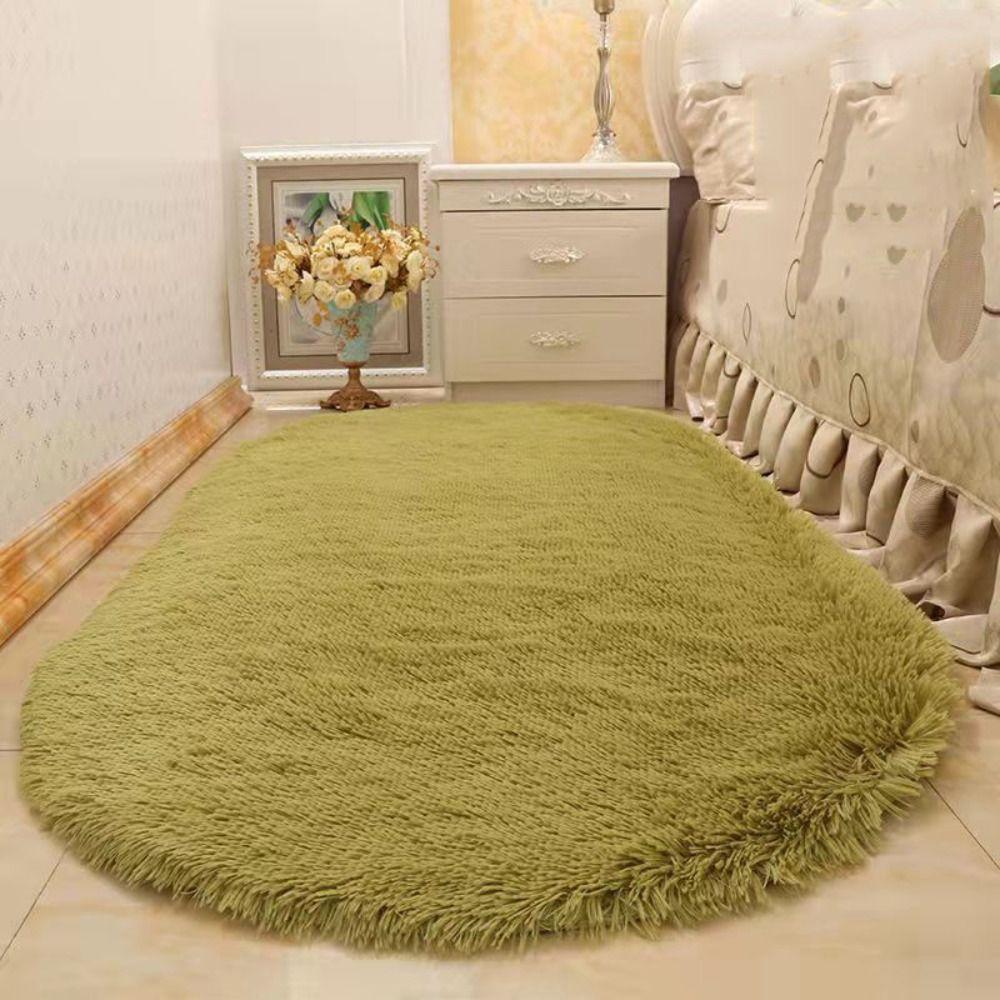 

Super Soft Faux Area Rugs for Living RoomSheepskin Area Rugs for Bedroom Floor Shaggy Plush Carpet Faux Rug Bedside Rugs зелёный