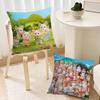 Cute Cartoon S-Sylvanian family cushion cover Living Room Headboard Office Cushion Bedroom Cushion Sofa Nap Time Pillow Case