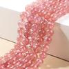 Strawberry Quartz Chalcedony Stone Natural Round Beads 15"Strand Smooth Loose Spacer Beads 4/6/8/10/12mm for Jewelry Making DIY Bracelets Accessories