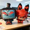 10cm Hazbined Alastor VOX Plushies Hotel Lucifer Stuffed Toys Doll Anime Soft Plush Keychain Decorative Pendant Gift