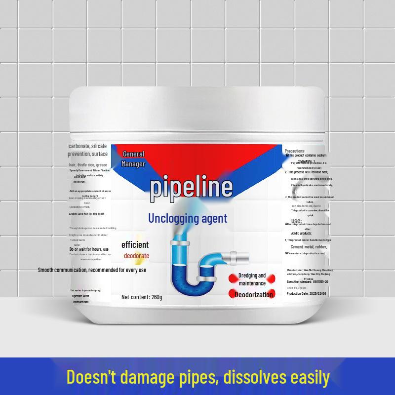 

Средство для прочистки канализационных и туалетных труб: Растворяет засоры и кухонный жир