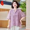 Blusa estiva elegante da donna a maniche corte