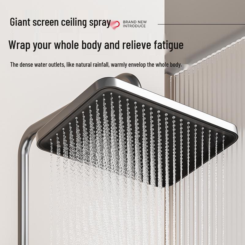 Complete Smart Thermostatic Shower Head Set - Pressurized and Multifunctional