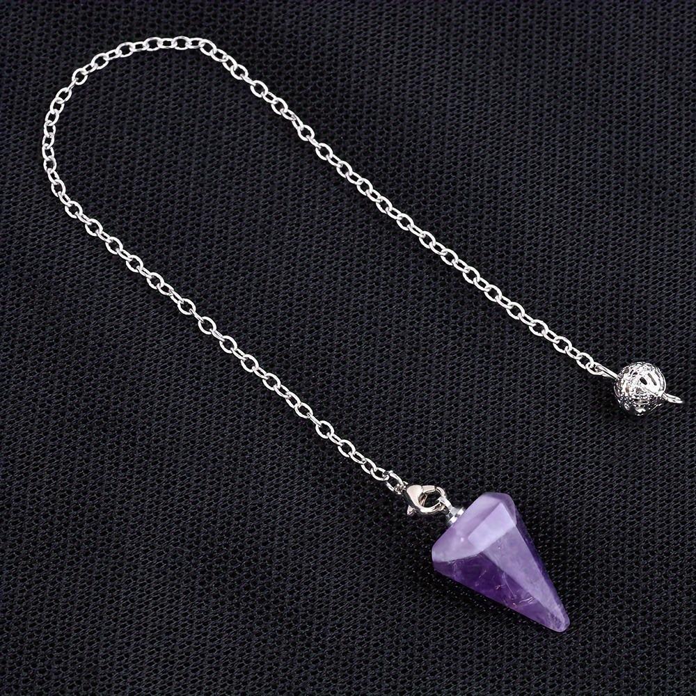 Spirit Pendulum Natural Crystal Pendant Treatment Point Pendulum Weika Meditation Semi Gem Jewelry Gift