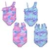 Korean Style Girls' One-Piece Swimsuit for Children Ages 1-6, New Arrival Sling Swimwear