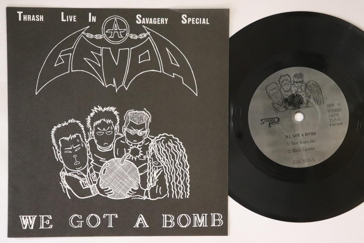 

7inch Record GENOA We Got A Bomb TLIS01 STRANGE 1990 Japan Japanese PopRock Used