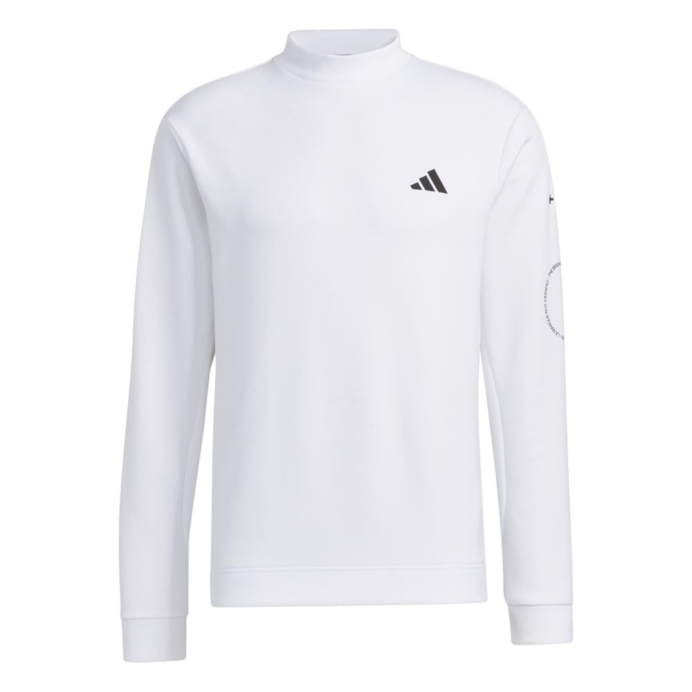 

Adidas Гольф Гольф Футболка-поло Надпись Графика Водолазка Рукав длинный Белый Мужская белый