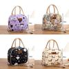 Canvas Lunch Bag Handheld Tote For Office Workers And Students With Zipper Closure