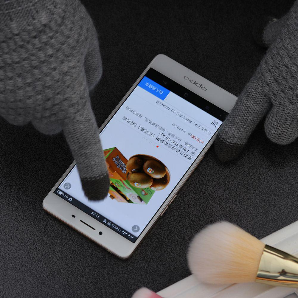 Gifts Winter Women Touch Screen Wool Gloves Fingerless Mittens Knitted