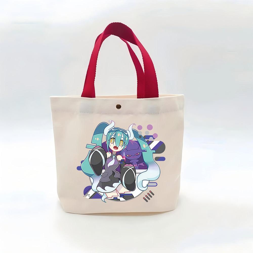 Cute Chibi Anime Canvas Crossbody Bag Lightweight Daily Shoulder Purse Kawaii Gift