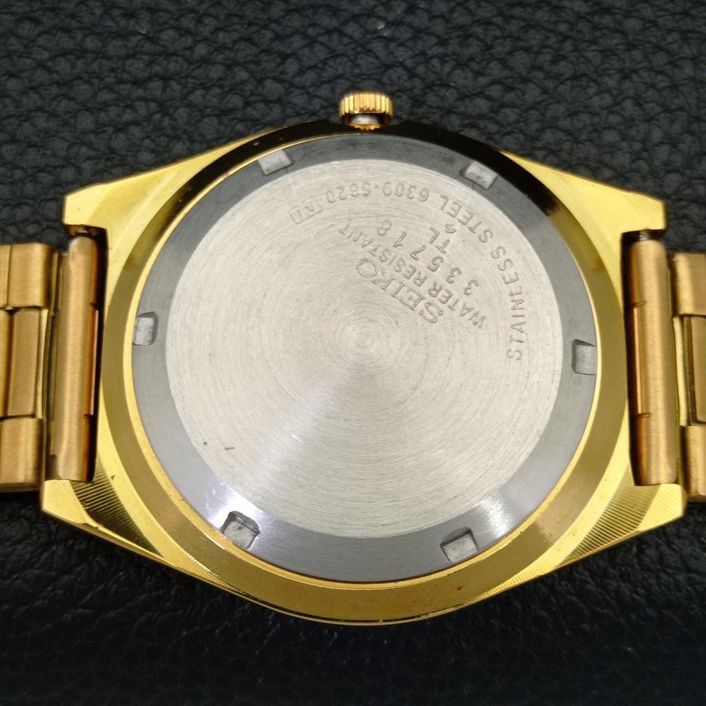 REFURBISHED VINTAGE SEIKO 5 AUTOMATIC JAPAN MENS WHITE DIAL WATCH A434710-2 R121-a434710