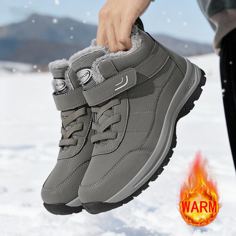 Men's Plus Size Winter Snow Boots: Plush Warm Martin Style