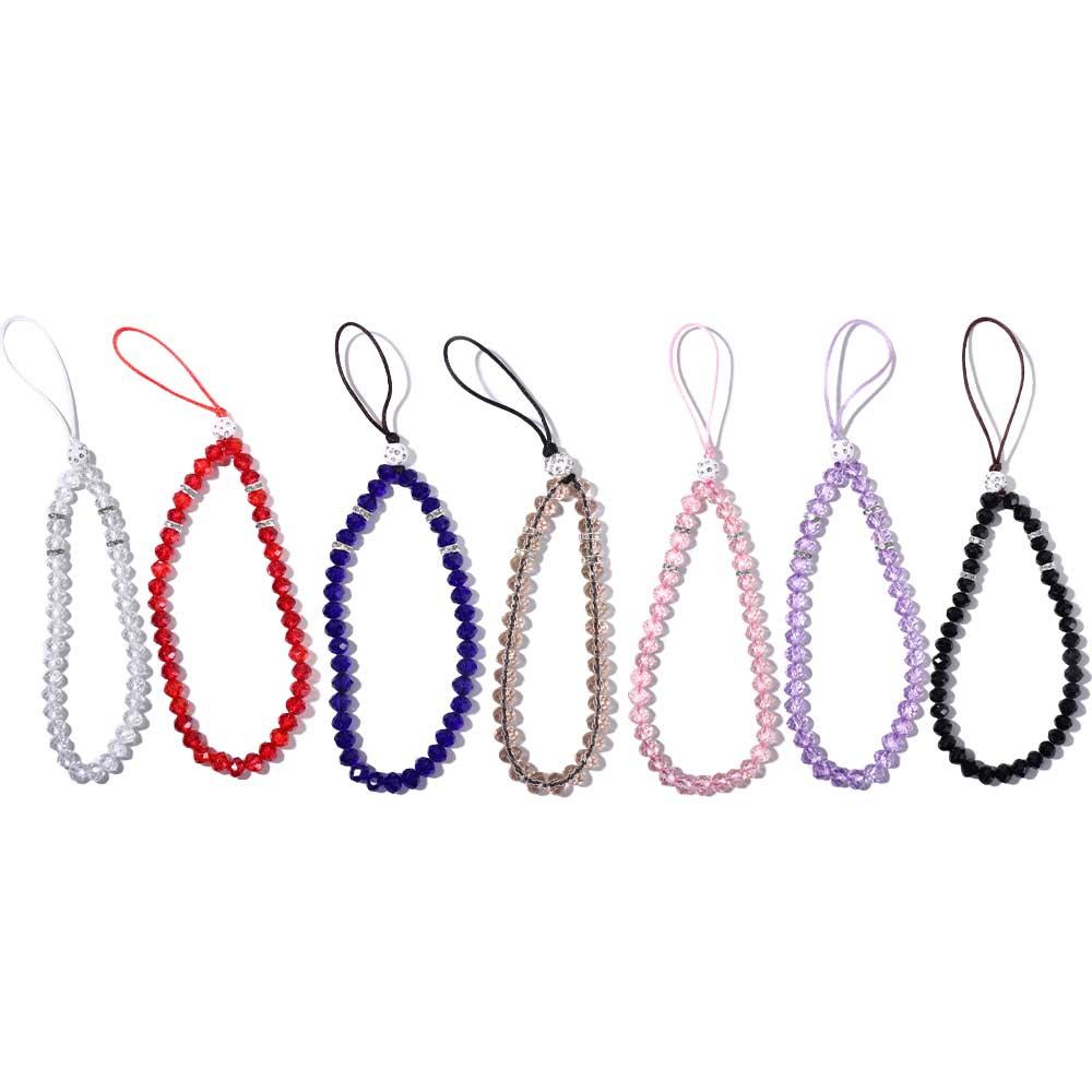 Beads Hand Wrist Lanyard Crystal Phone Straps Mobile Phone Straps Mobile Phone Chain Phone Lanyards
