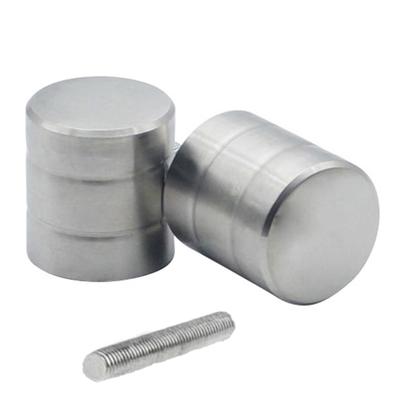 2Pcs Stainless Steel Glass Door Knobs Bathroom Shower Cabinet Handles with Screw
