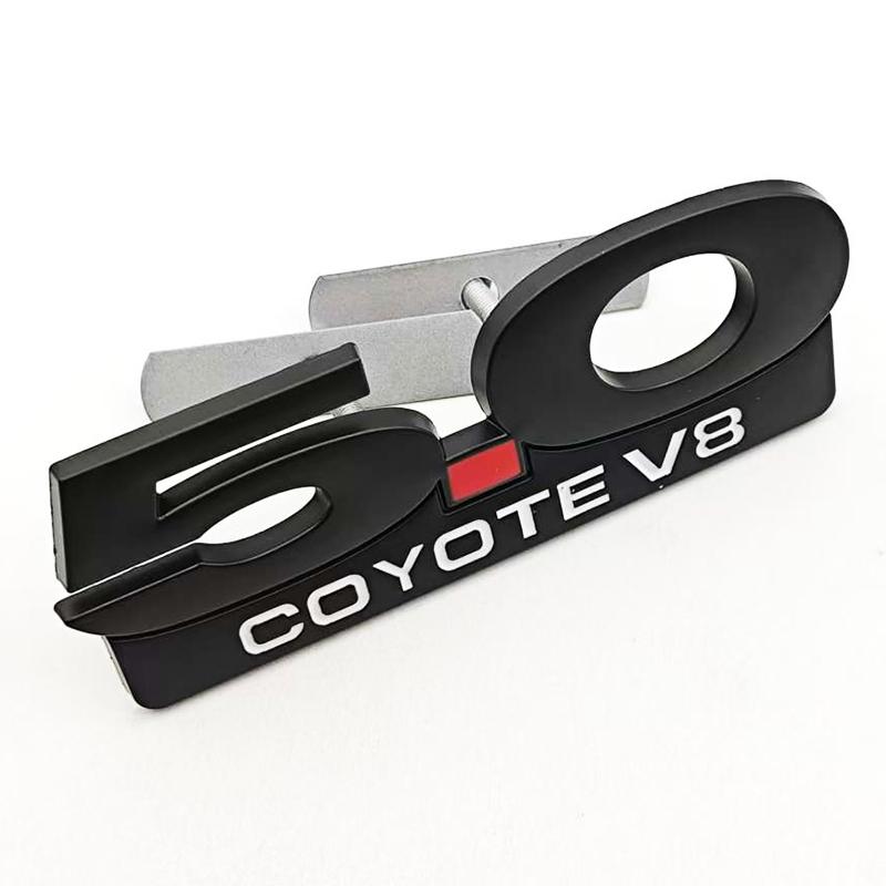 cjgnvt1 3D Metal Car Styling 5.0 COYOTE V8 Logo Badge Rear Trunk Emblem Fender Side Sticker For Ford Mustang GT SHELBY Auto Accessories
