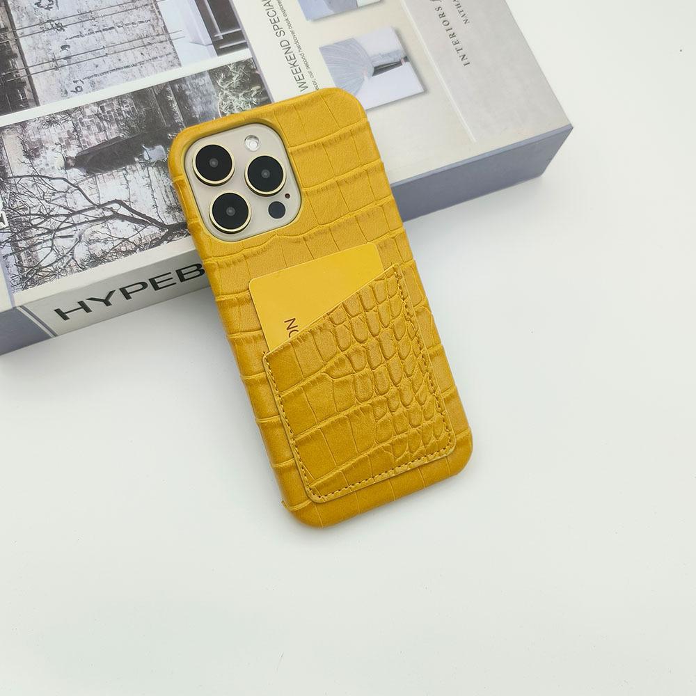 Crocodile pattern is suitable for Apple 15/17/16 mobile phone case insert card 16pro change bag 16promax portable 7