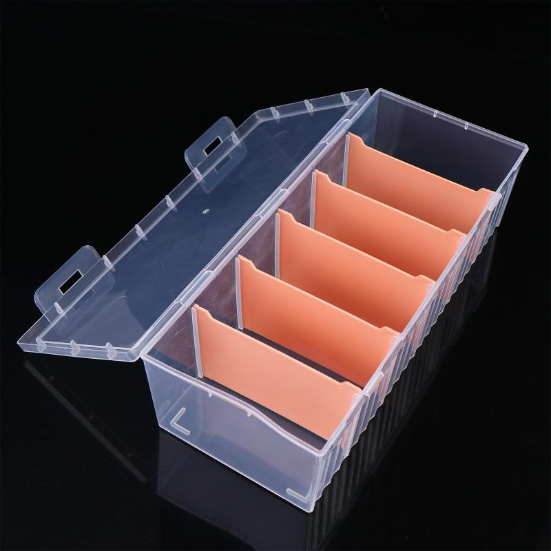 Clear Plastic Compartmentalized Organizer Box Holds 550+ Game Cards Storage Box With Adjustable Divider For Cards 1Pcs