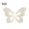 Faux Pearl Butterfly Pin Brooch Pin, Hollow Shape Lapel with Imitation Pearls Cubic Bridal Zirconia Decor, Versatile Decorative Badge for Suits Coats