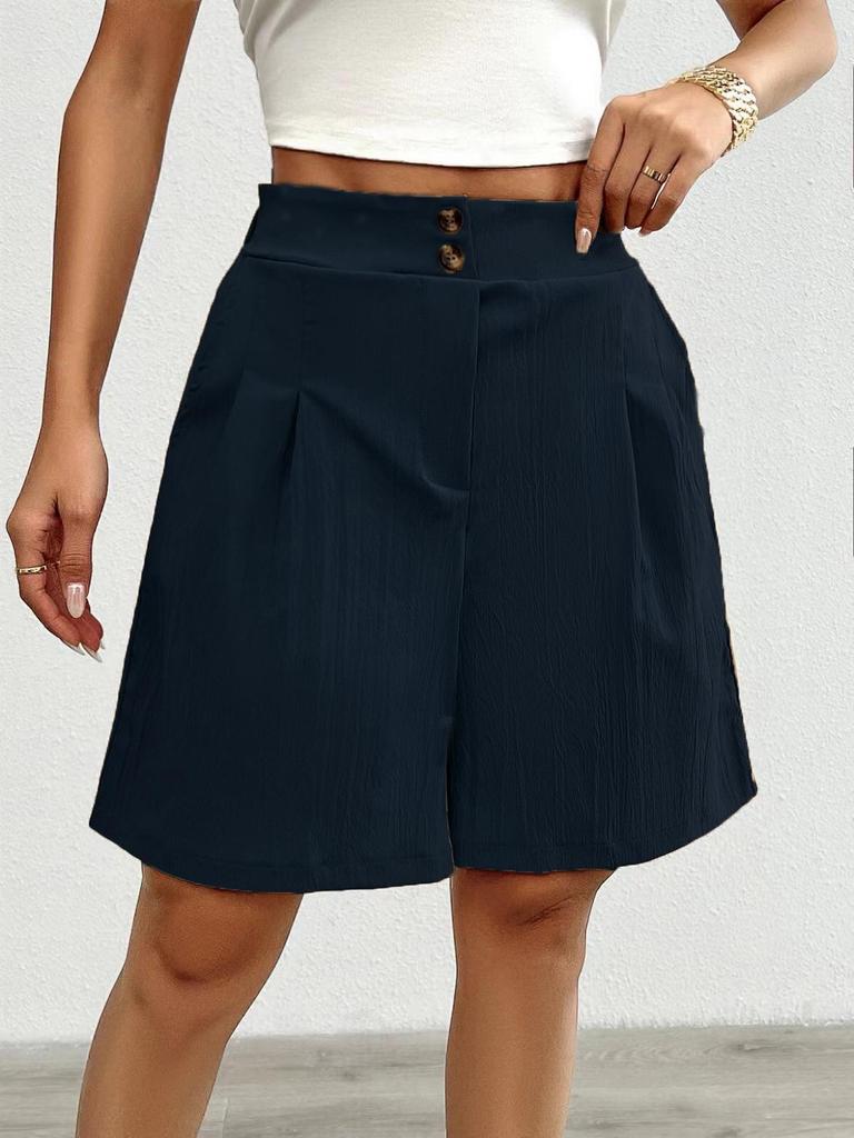 2026TK Summer Women's High-Waisted Loose Wide-Leg Shorts