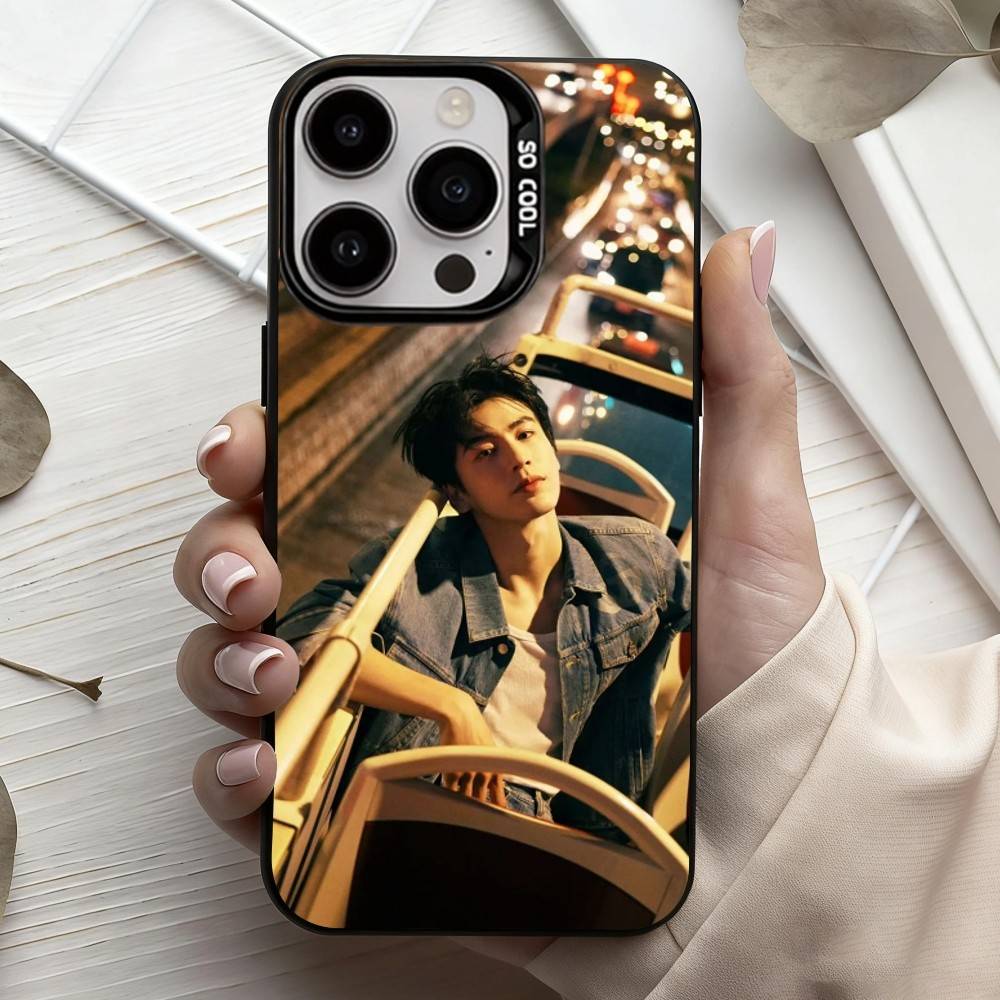 H-Handsome Krien Zhang L-Linghe Phone Case For iPhone17,16,15,14,13,12,11 Plus,Pro Max Candy Silver Plated Inside Cover