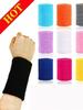 Unisex Colorful Sweat-Absorbent and Breathable Sports Wristbands for Running and Fitness