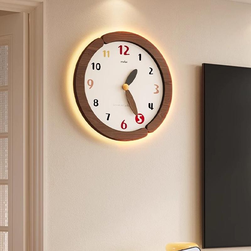 Round Digital Wall Watch Living Room Restaurant Fashion Creative Design Bedrooms Clock Wall Luxury Horloge Murale Home Decor