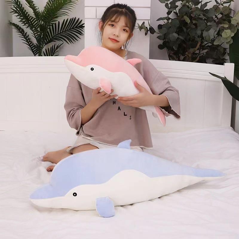 Internet celebrity software dolphin plush toy doll down cotton sea creature cute doll sleeping pillow