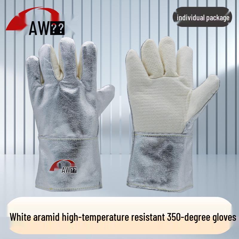 Wei An Flame Retardant Aramid Heat Resistant Gloves for Fireproof, High-Temperature, Kitchen, BBQ, and Anti-Scald Protection.