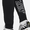 Nike Fitted Letter Print Casual Pants Kids Bottoms Black DX5093-010