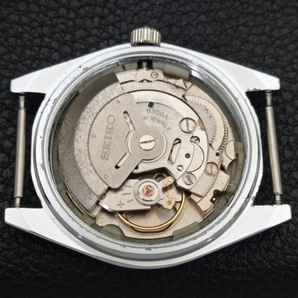 AUTOMATIC VINTAGE REFURBISHED SEIKO 5 6309A JAPAN MENS YELLOW WATCH A440870-4 Sk-a440870