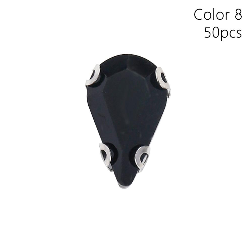 50 szt./Opakowanie Z Srebrnym Mocowaniem Kryształowe Kamienie Szklane Diamentowe Koraliki Ozdoba DIY Ubrania Odzież Buty