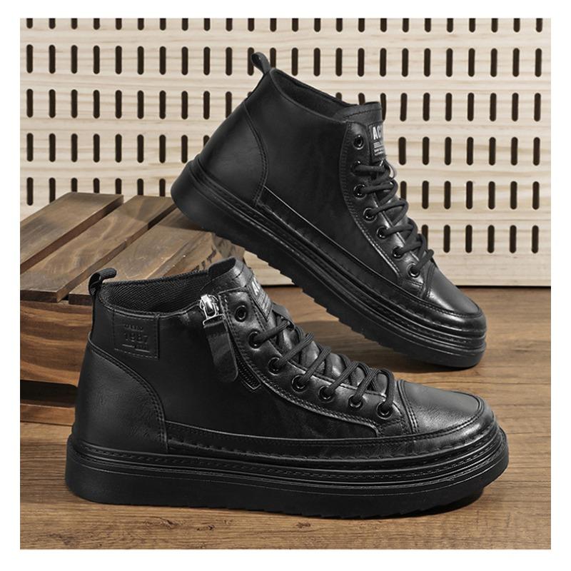 Mens High Top Martin Boots Fashion Versatile Non Slip Wear Resistant Work Boots