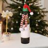 Christmas Wine Bottle Cover Decorative Festival Bottle Topper Reusable Wine Hat And Scarf Cover For Party Holiday Gathering
