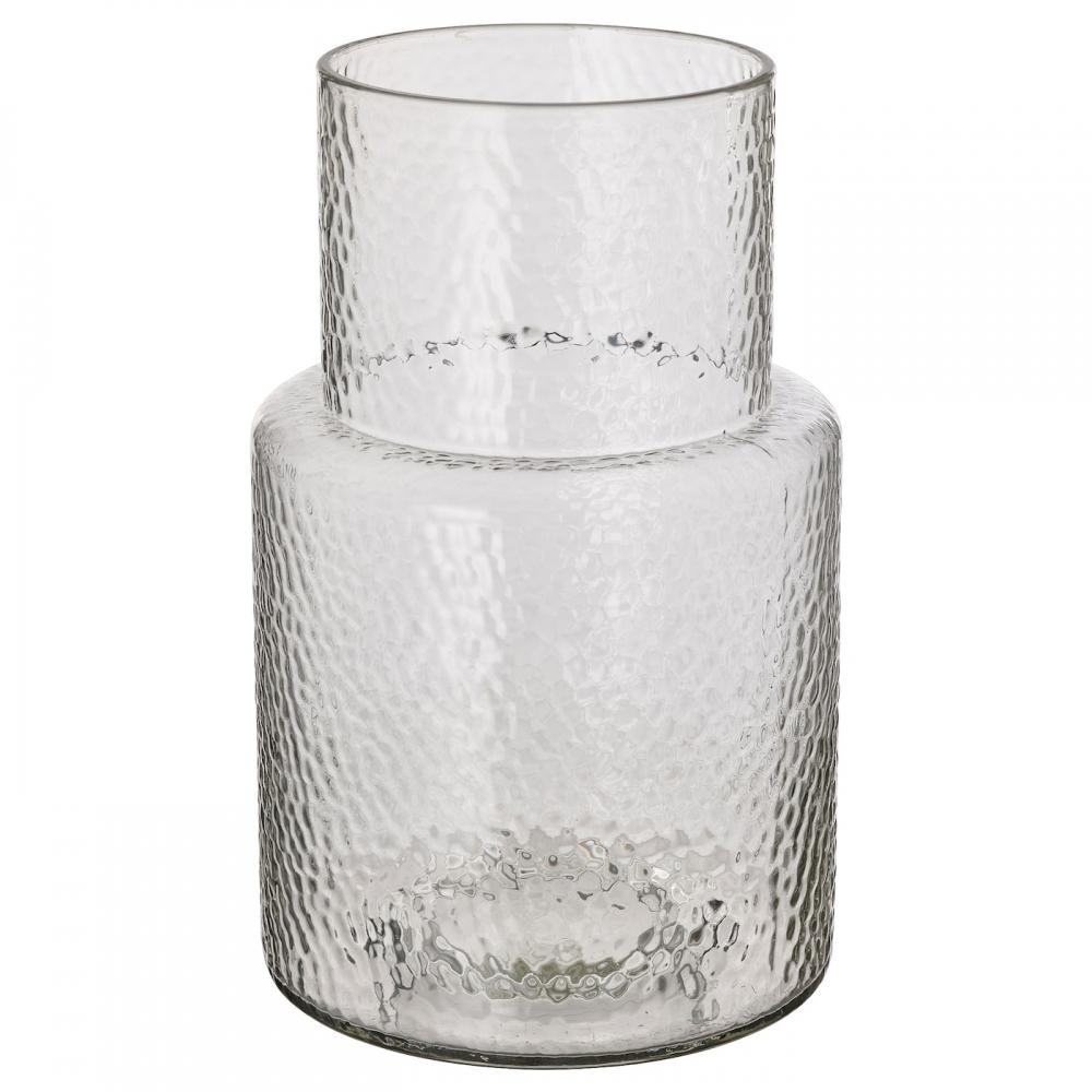 

ИКЕА КОНСТФУЛ ваза стеклянная узор 26 см