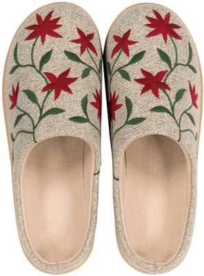 Sybilla Floreria Size M Senko 41411 Slippers, (approx. 22.5-23.5cm), Beige,
