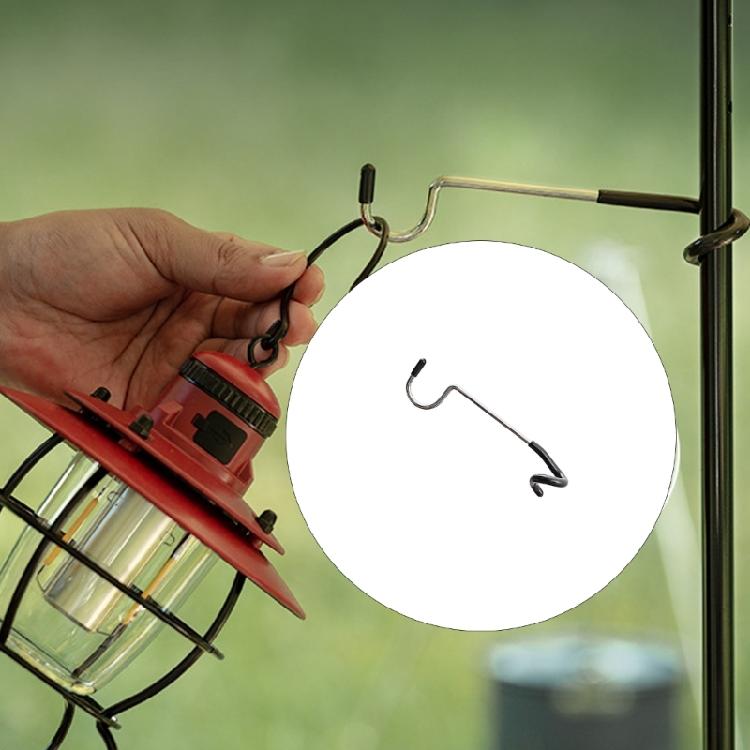 Light Stand Holder Hook Stainless Steels Poles Mount Hook Outdoor Lamp Poles Attachments Hanger Outdoor Camping Tool