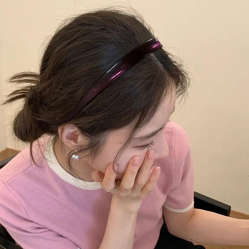 Trendy Sunglasses Frame Shape Acrylic Hairbands for Women Toothed Headband Anti-slip Traceless Hair Hoop Hair Accessories