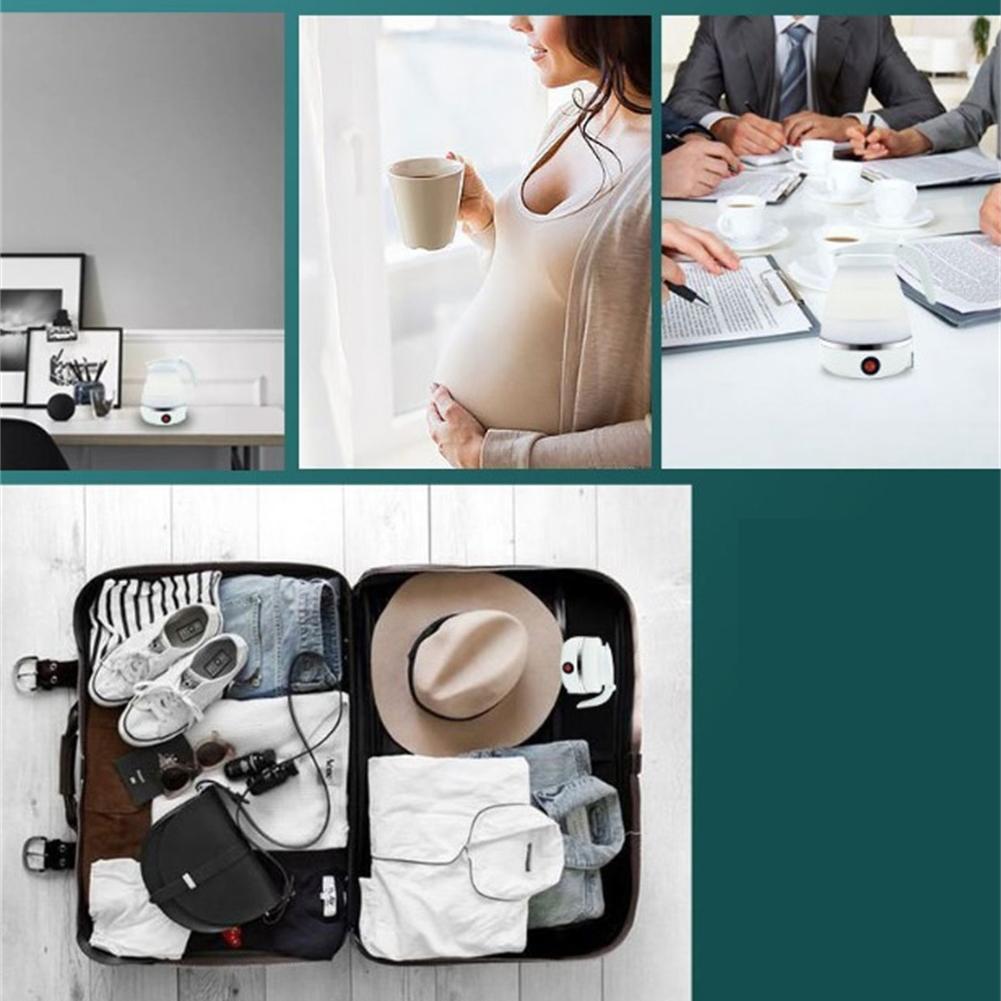 Electric Kettle Foldable Silicone Portable Water Kettle 1l Mini Small Water Boiler Camping Kettle