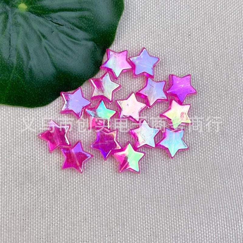 11mm Transparent AB Color Five-Pointed Star Beads for DIY Accessories Ornaments