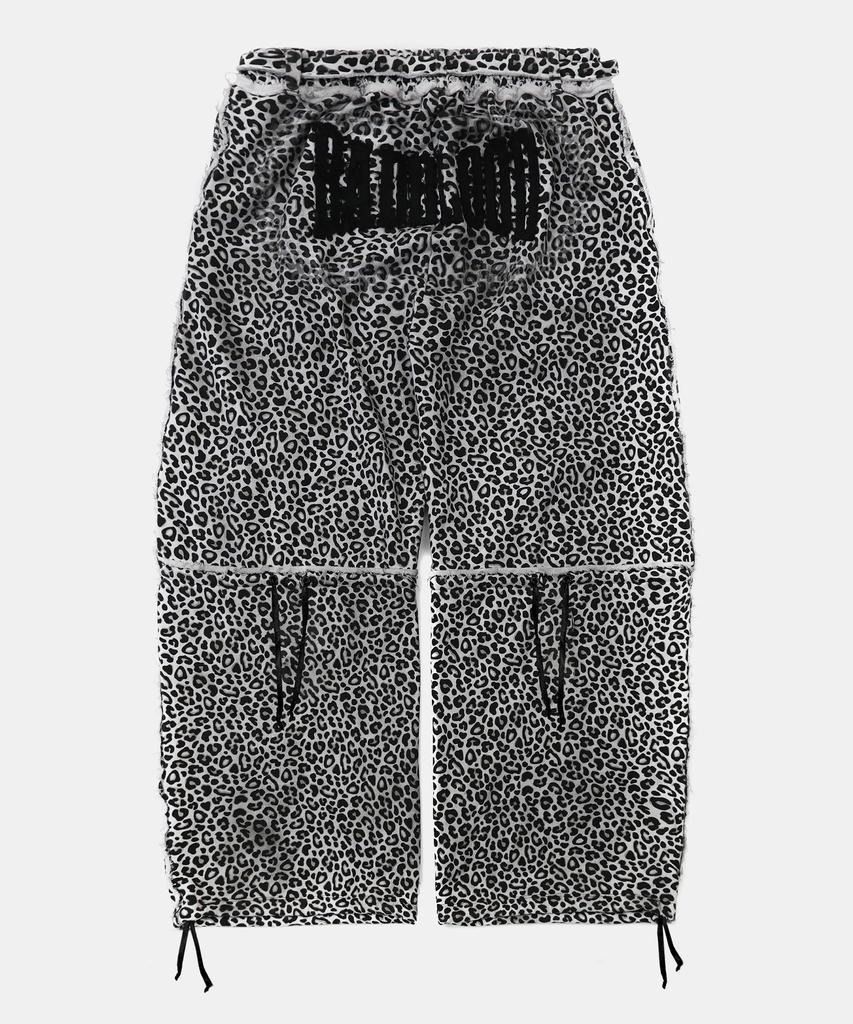 BADBLOOD Raw Edge Convex Jogger - White Leopard