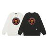 EV God Fortune M Buddha Head Print Crewneck Sweatshirt Loose Fit Men Women Casual Top