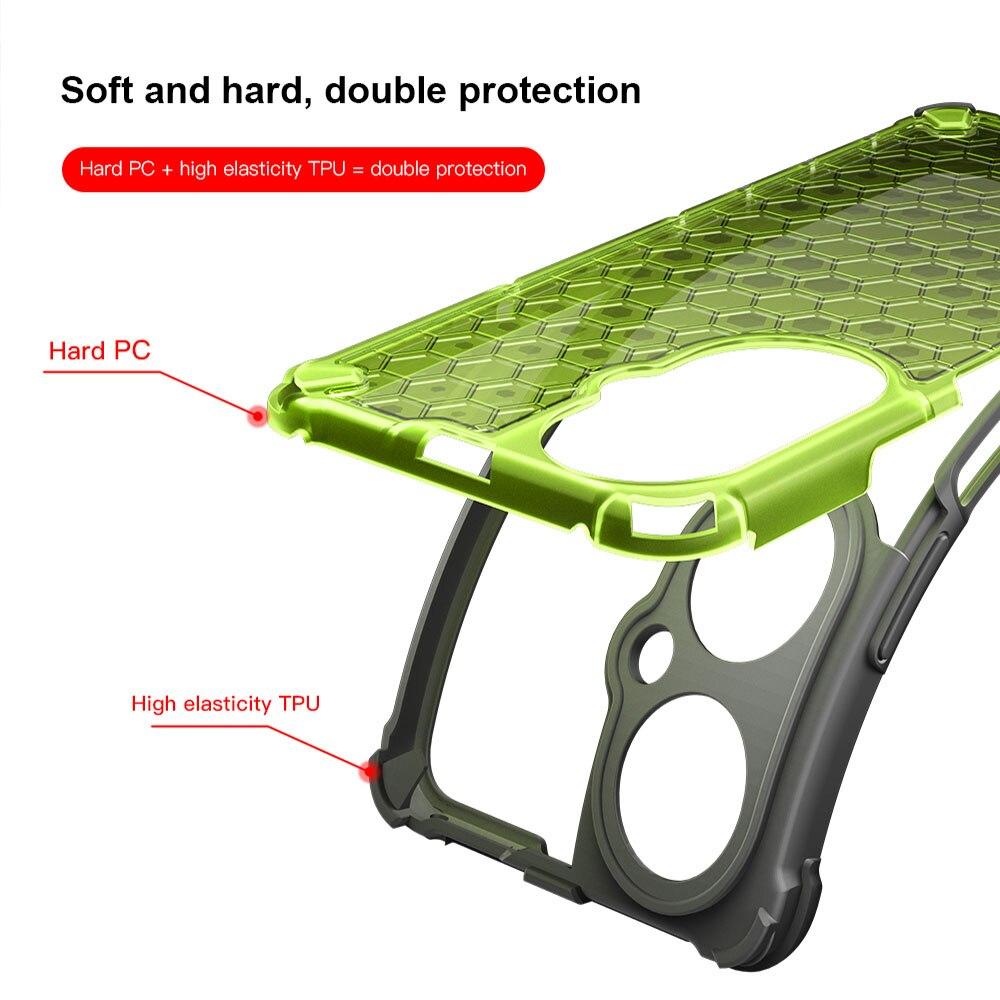 KEYSION Custodia blindata antiurto per Huawei Nova 11i 11 Pro in Silicone+PC Trasparente a nido d'ape Cover per telefono per Huawei Nova Y91 Y71