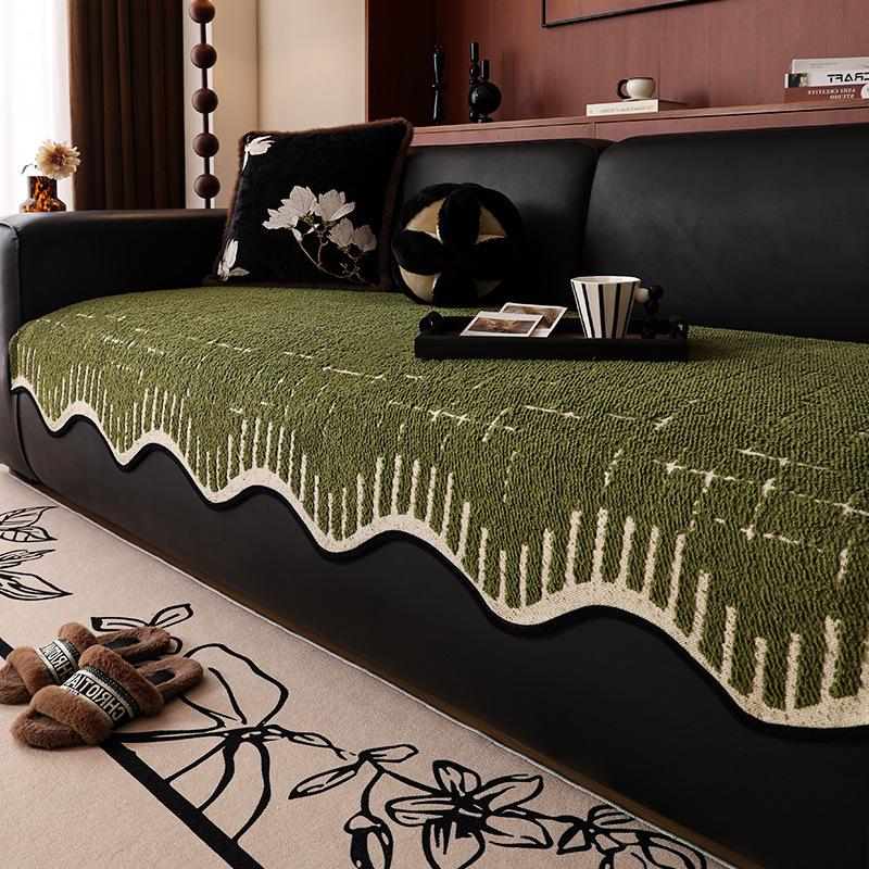 Premium Plush Sofa Cushion  New Special-Shaped Sofa Seat Cushion Autumn And Winter Non-Slip Leather Sofa Cover Cover Cloth