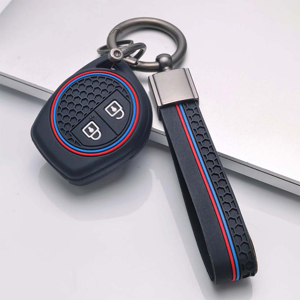 Car Key Fob Cover Case with Key Strap Compatible with Suzuki SX4 Swift Grand, Fits Suzuki SX4 Swift Grand Vitara Liana Aerio Alto Splash Jimny Wagon чёрный