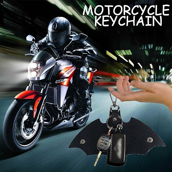 OEM ODM Bat Shaped Car Key Holder Folding Leather Key Case Organizer Pouch For SUV Motorcycle Personality Accessory Custom