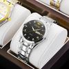 Men'S Fully Automatic Quartz Watch Luminous Waterproof Calendar Diamond-Encrusted Business Men'S Watch