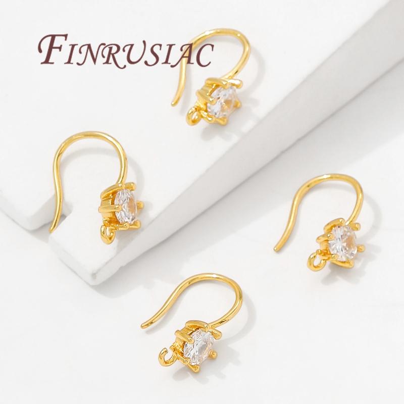 Ganchos para Orelhas Banhados a Ouro 18K, Ganchos Franceses Para Brincos, Suprimentos Para Fazer Joias de Brincos DIY