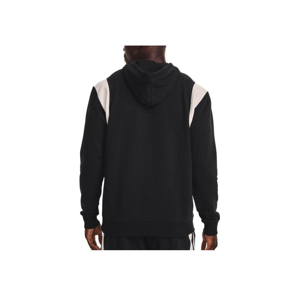 Under Armour Rival Logo Printed Drawstring Hooded Long Sleeve Sweatshirt Men Sweatshirt Black 1373829-001