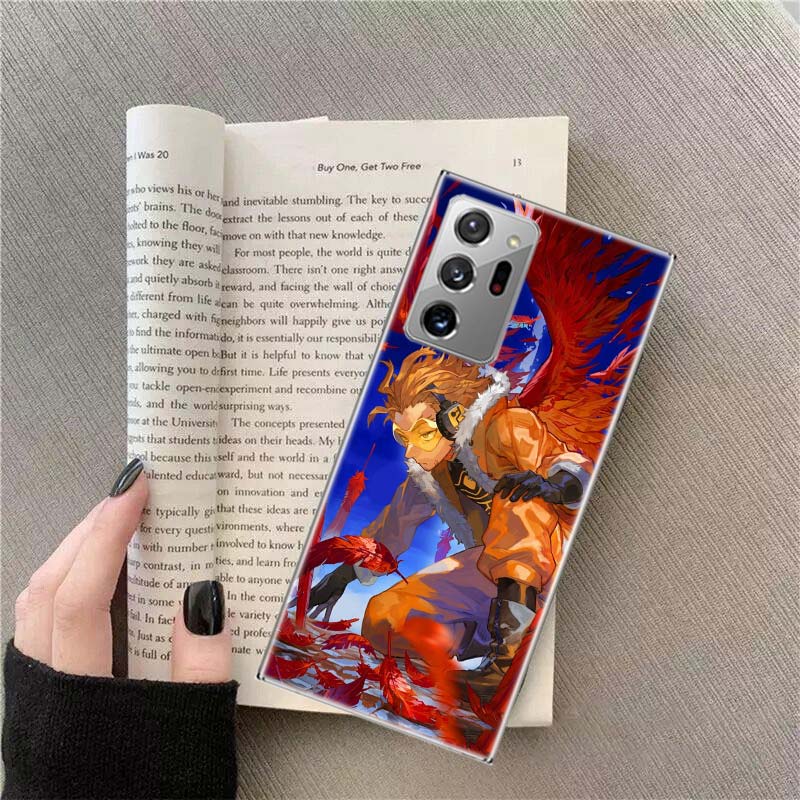 Anime MHA Hawks BNHA Phone Case For Samsung Galaxy S25 Edge S24 S23 FE S22 S26 Ultra S21 S20 S10 Plus Capa Soft