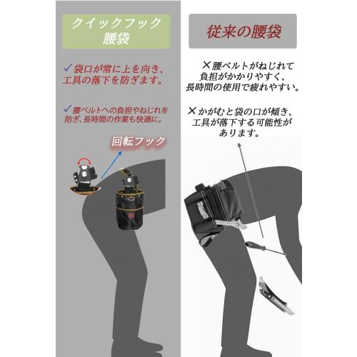 Lunajapan21 Waist Pouch, Nail Pouch, 2-Tier, Spring-Locked Closure, Removable Tool Holder, Lightweight, Waterproof, Small Item Storage, for Carpentry,